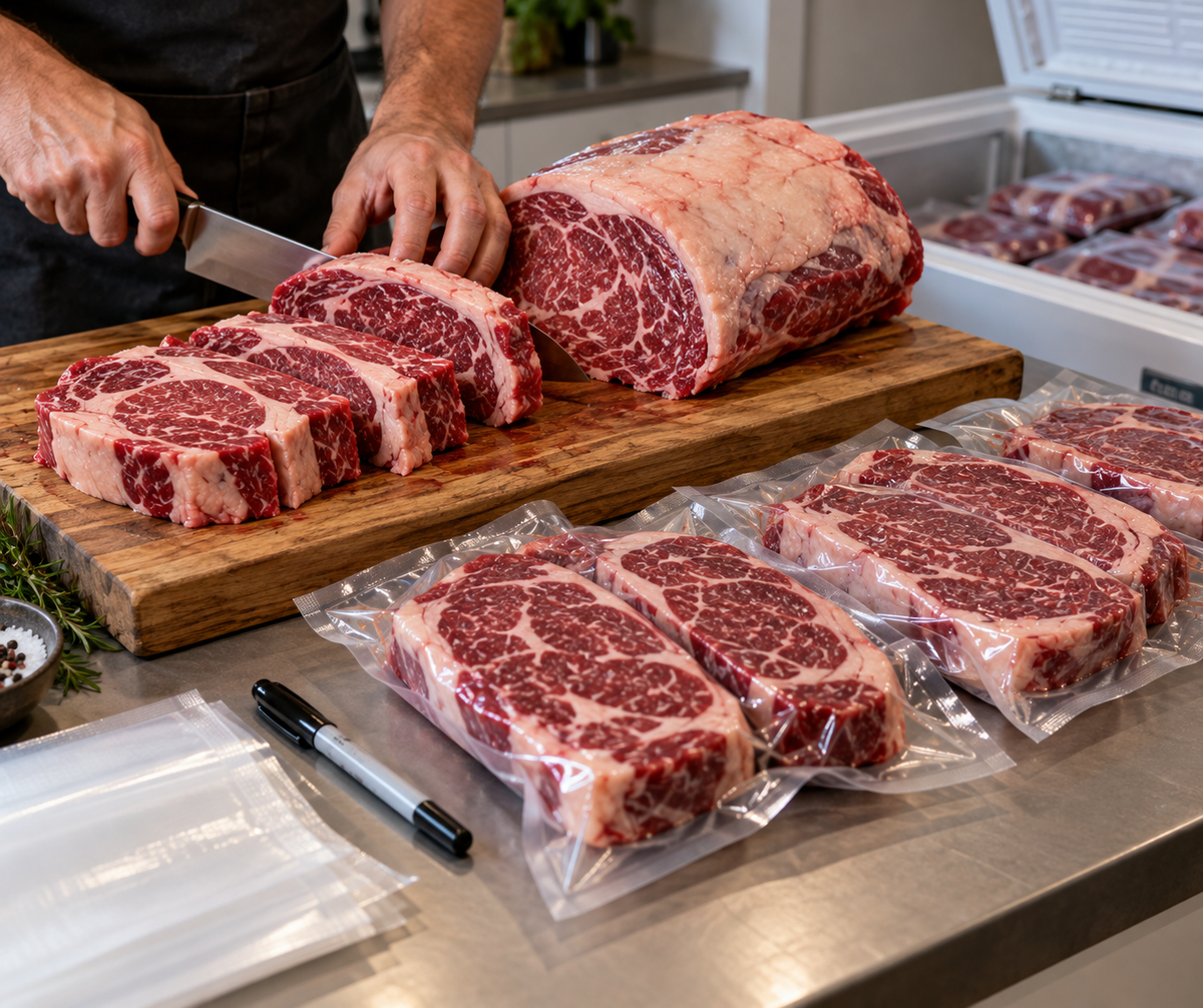 Buying cheap meat in bulk and portioning a whole primal for the freezer