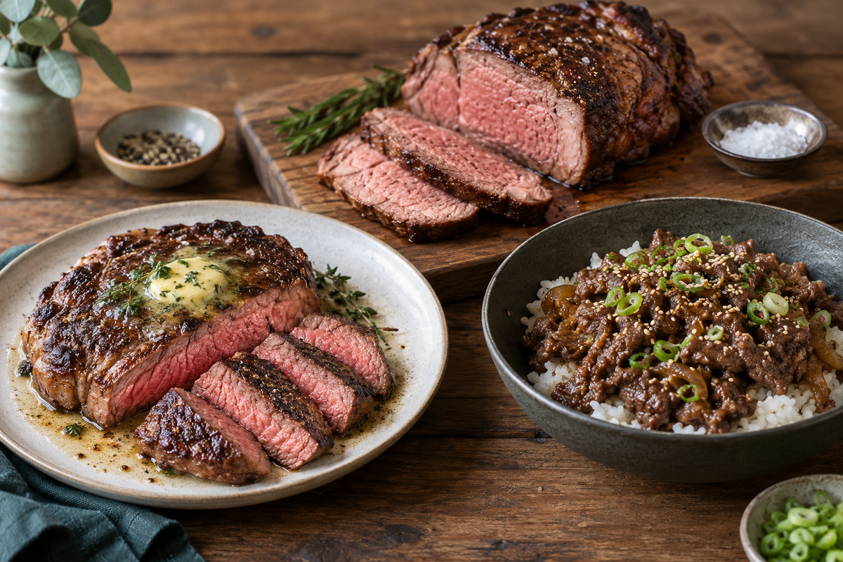 Scotch fillet recipes: garlic butter steak, whole roast scotch fillet and Korean beef bulgogi
