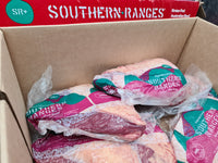 Raw grass-fed and finished Angus rump cap (picanha) from Southern Ranges with thick fat cap