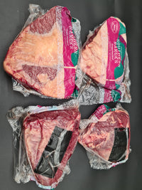 Raw grass-fed and finished Angus rump cap (picanha) from Southern Ranges with thick fat cap