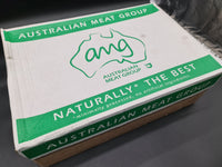 Raw 100% grass-fed Black Angus rostbiff, whole rump with the cap removed, AMG beef
