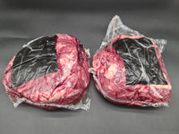 Raw 100% grass-fed Black Angus rostbiff, whole rump with the cap removed, AMG beef