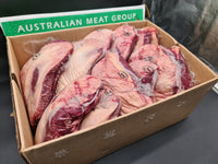 Raw 100% grass-fed and finished Angus rump cap (picanha) with thick fat cap, AMG beef