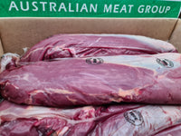 Raw grass-fed Angus beef tenderloin, whole eye fillet, AMG