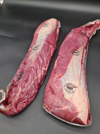 Raw grass-fed Angus beef tenderloin, whole eye fillet, AMG
