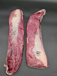 Raw grass-fed Angus beef tenderloin, whole eye fillet, AMG