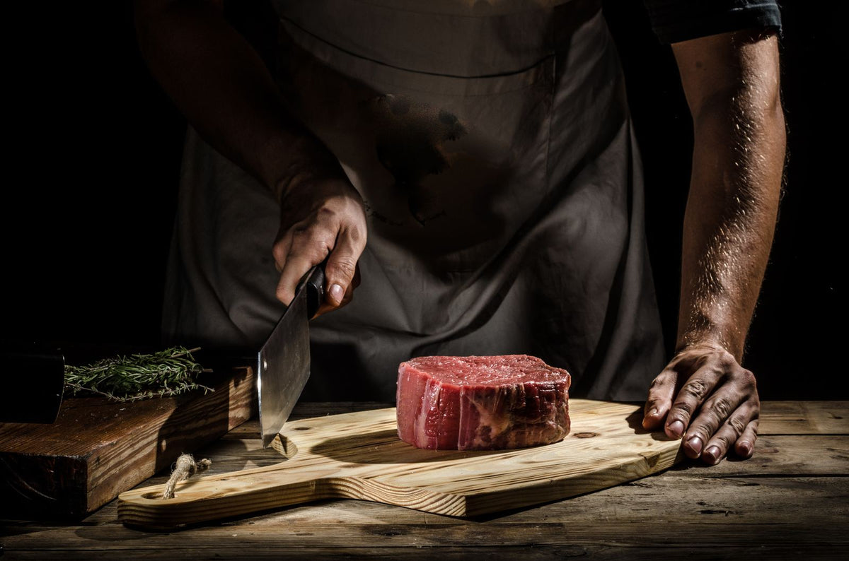 Melbourne specialty butcher hand-cutting premium beef